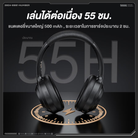 หูฟังเกมมิ่งไร้สาย Onikuma GT811 มาพร้อมระบบลดเสียงรบกวนคู่ - สีดำ_7